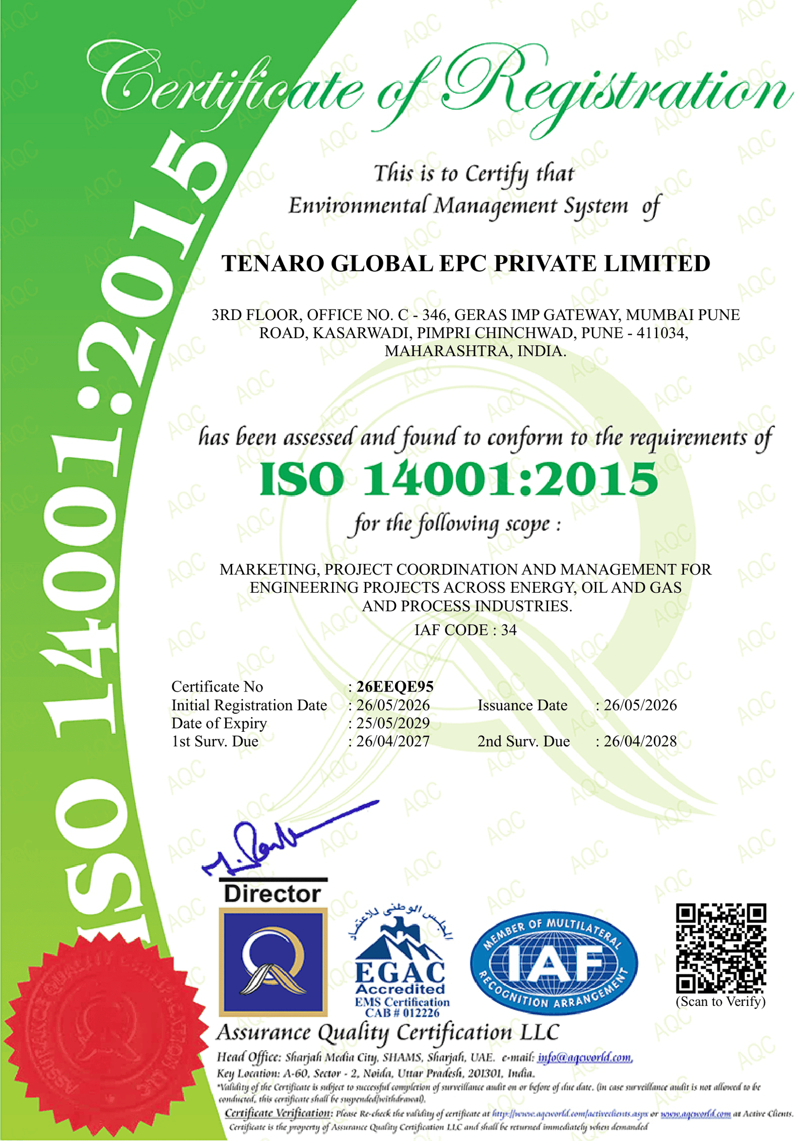 SCAN TENARO GLOBAL EPC PRIVATE LIMITED - EMS-1
